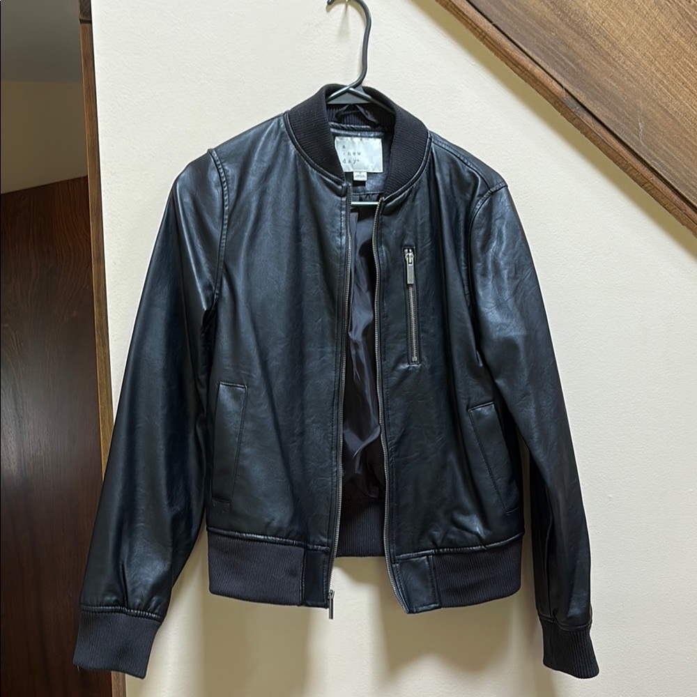 a new day Black Faux Leather Jacket
